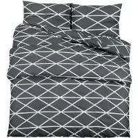 vidaXL Ensemble de literie Gris 140x200 cm coton