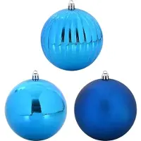 vidaXL Ensemble de Boules de Noël 9 pcs Bleu Plastique