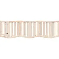 vidaXL Grille pour chiens avec porte Pliable 6 panneaux 300 cm Bois de peuplier