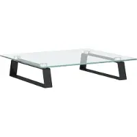 vidaXL Support d'écran noir 40x35x8 cm verre trempé et métal