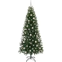 vidaXL Sapin de Noël artificiel avec 300 LED Vert 210 cm PE et PVC