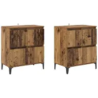 vidaXL - Ensembles de meubles de rangement, 2 pièces, bois d'œuvre, 60 x 35 x 70 cm, panneaux de particules