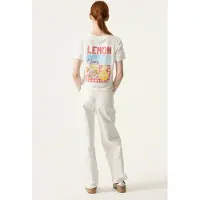Garcia T-Shirt bleu clair / jaune citron / rouge clair / blanc