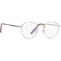 Prego Guld Metal Læsebrille med Anti Bluelight +0.50