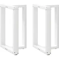 vidaXL Pieds de table de salle à manger en T 2 pcs. Blanc 50x35x(72-73) cm Acier