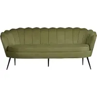 Ebuy24 Nice canapé 3 personnes en velours, vert.