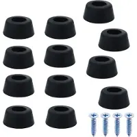 INF 50 paquets de patins ronds en caoutchouc avec vis assorties pour tables, canapés 1.5x1.2x0.8 cm