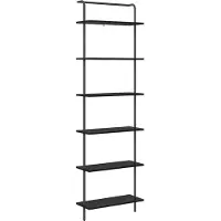 vidaXL Étagère Chêne noir 60 x 24 x 203 cm Bois d'ingénierie