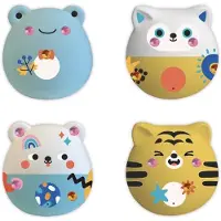 Janod 4 figurines en plâtre pour la décoration - Animaux