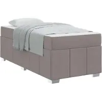 vidaXL Cadre de lit en tissu, couleur taupe, 120 x 190 cm