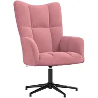 vidaXL Fauteuil relax rose velours