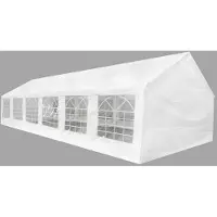vidaXL Tente de réception blanche 12 x 6 m