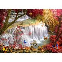 Grafika Puzzle Chute d'eau dans la forêt profonde 2000 pièces