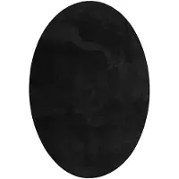 vidaXL Tapis ovales HUARTE Noir 140 x 200 cm