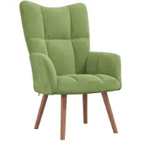 vidaXL Fauteuil relax vert clair velours