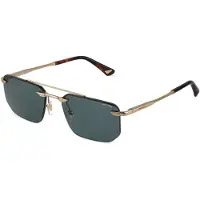 Police Splu76-570300 57x18x145 Mm Sunglasses Doré Green/CAT3 Homme