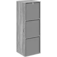 vidaXL Buffet à tiroirs , gris Sonoma, 35 x 32 x 99,5 cm