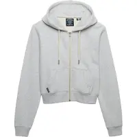 Superdry pour femme. W2012286A Sweatshirt Logo Cropped grey (L), Casuel, Gris, Coton