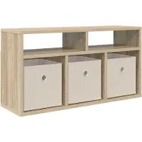 vidaXL Meuble bas à tiroirs , chêne Sonoma, 72 x 22,5 x 38 cm
