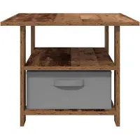 vidaXL Table basse en bois recyclé, 77 x 55 x 42 cm, matériau de bois