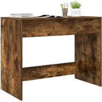 vidaXL Bureau avec tiroir, chêne fumé, 100 x 50 x 78 cm