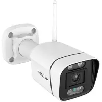 Foscam V8P Caméra de surveillance WLAN Blanc 8MP (3840x2160), WLAN bibande, Projecteur intégré et sirène d'alarme (V8P-W)