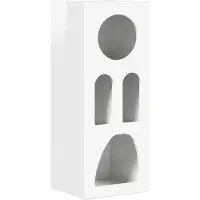 vidaXL Sideboard blanc brillant 40 x 35 x 100,5 cm Matériau dérivé du bois