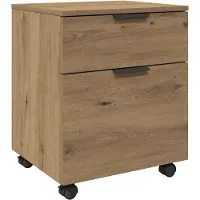 vidaXL Classeur mobile avec roues chêne artisanal 45x38x54 cm