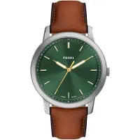 Fossil Montre Fossil Minimalist Cuir Marron Cadran Vert