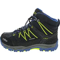 CMP Kids Rigel Low : Chaussures pour garçons, bottines à lacets, couleur bleue, pour un usage quotidien