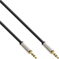 InLine Câble audio mince jack 3,5mm ST/ST, stéréo, 1m