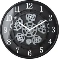 Mondex Horloge Ramsey 30 x 30 x 5 cm, mécanisme silencieux et mobile