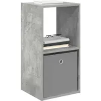 vidaXL Table de chevet Gris béton 35 x 32 x 68,5 cm Bois d'ingénierie