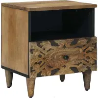 vidaXL Armoire de lit Marron 40 x 33 x 46 cm Bois de mangue massif