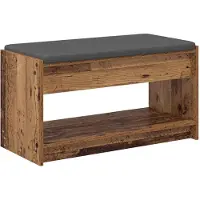 vidaXL Banc d'entrée avec coussin Bois ancien 83 x 38 x 45 cm