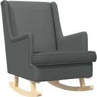vidaXL Chaise à bascule Gris foncé 62 x 80 x 85 cm tissu