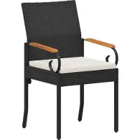 vidaXL : 2 chaises de jardin, noir et crème