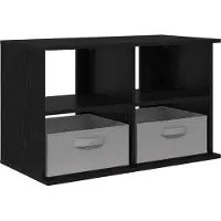 vidaXL Meuble TV avec tiroirs, noir aspect chêne, 79 x 40 x 48 cm