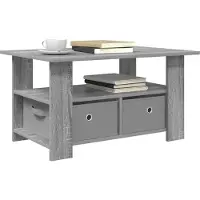 vidaXL Table basse Sonoma grise 77 x 55 x 42 cm en aggloméré