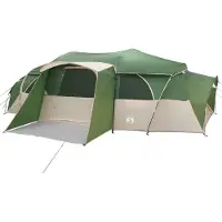 vidaXL Tente familiale avec protection contre la pluie, imperméable, pour 18 personnes, de couleur verte