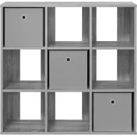 vidaXL Buffet à tiroirs , gris Sonoma, 88,5 x 29 x 84,5 cm