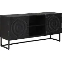 vidaXL Meuble TV avec tiroirs et étagère, noir, 105 x 30 x 54 cm