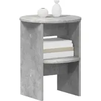 vidaXL Meuble d'appoint gris béton Ø 40 x 50 cm en aggloméré