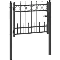 vidaXL Porte de Clôture HORST 100 x 75 cm Mét¿¿ Noir Verrouillable