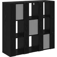 vidaXL Buffet noir aspect chêne 88,5 x 29 x 84,5 cm