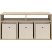 vidaXL Meuble bas à tiroirs , chêne Sonoma, 87 x 27,5 x 43 cm