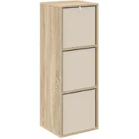 vidaXL Buffet à tiroirs en chêne Sonoma, 35 x 32 x 99,5 cm