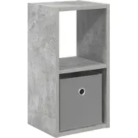 vidaXL Table de chevet avec tiroir Gris béton 25,5 x 22 x 49,5 cm