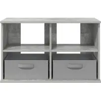 vidaXL Meuble TV avec tiroirs, gris béton, 79 x 40 x 48 cm