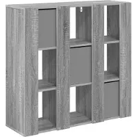 vidaXL , meuble de rangement latéral, Sonoma-gris, 88,5 x 29 x 84,5 cm